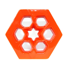 Elemento Vazado Cobogó Esmaltado Musharabi 25x29x7,5 Laranja Cerâmica Martins