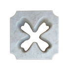 Elemento Vazado Cobogó Flor Cinza 24,5x24,5x8cm Casa do Concreto