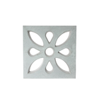 Elemento Vazado Cobogó Flor Cinza 40x40x7cm Traço