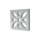 Elemento Vazado Cobogó Flor Cinza 40x40x7cm Traço