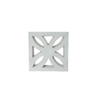 Elemento Vazado Cobogó Jasmim Cinza 30x30x7cm Traço