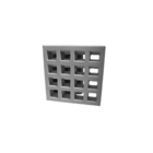 Cobogó Liso 16 Furos 40x40x6cm Stone Plus