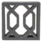 Elemento Vazado Cobogó Natural Broche Black 25x25x8,5cm Essenza