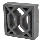 Elemento Vazado Cobogó Natural Broche Black 25x25x8,5cm Essenza