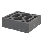 Elemento Vazado Cobogó Natural Broche Black 25x25x8,5cm Essenza