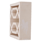 Elemento Vazado Cobogó Natural Broche Branco 25x25x8,5cm Essenza