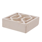 Elemento Vazado Cobogó Natural Broche Branco 25x25x8,5cm Essenza