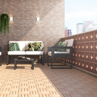 Elemento Vazado Cobogó Natural Macramê Palha 25x25x8,5cm Essenza