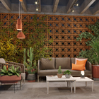 Elemento Vazado Cobogó Natural Macramê Palha 25x25x8,5cm Essenza