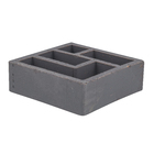 Elemento Vazado Cobogó Natural Rota Black 25x25x8,5cm Essenza