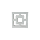 Elemento Vazado Cobogó Quadrado Cruz Cinza 30x30x7cm Traço