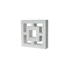 Elemento Vazado Cobogó Quadrado Cruz Cinza 30x30x7cm Traço