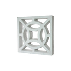 Elemento Vazado Cobogó Quatro Pontas Cinza 40x40x7cm Traço