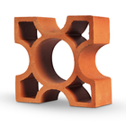 Elemento Vazado Cobogó Reto 101 18x18x7cm Vermelho Colibri