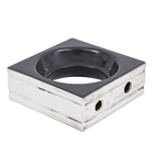 Cobogó Solar Preto Acetinado 19x19x8cm Artens