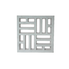 Elemento Vazado Cobogó Taco Chinês Cinza 40x40x7cm Traço