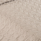 Cobre Leito 200 Fios Bordado Ágata King 03 Peças - Cáqui