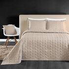 Cobre Leito 200 Fios Bordado Ágata King 03 Peças - Cáqui