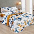 Cobre Leito 200 Fios Casal Floreal 03 Peças - Leaves