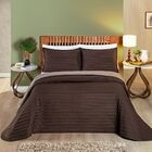 Cobre Leito 200 Fios Dupla Face Casal Colors 03 Peças - Marro