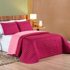 Cobre Leito 200 Fios Dupla Face Casal Colors 03pink / Rosa