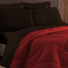 Cobre Leito 6 Peças Cama Casal Queen Dupla Face Casen Vermelh