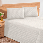 Cobre Leito  Clean 3pçs Casal Queen Branco Casen