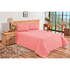Cobre Leito  Clean 3pçs Casal Queen Rosé Casen