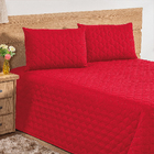 Cobre Leito  Clean 3pçs Casal Queen Vermelho Casen