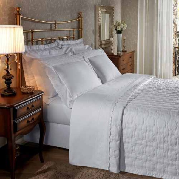 Cobre-leito Algd Percal 200f Queen 3pc Desiree Marfim Andreza
