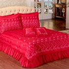 Cobre Leito Alice 07 Pçs Queen Vermelho [f101]