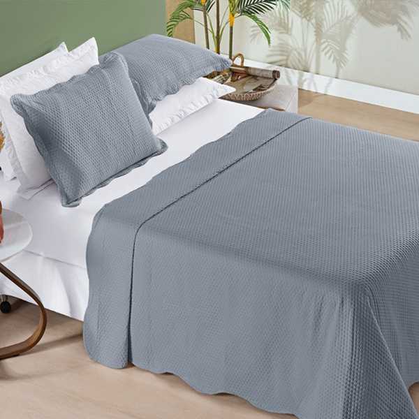 Cobre Leito Ally Original King Dupla Face Barato - Cinza - 10