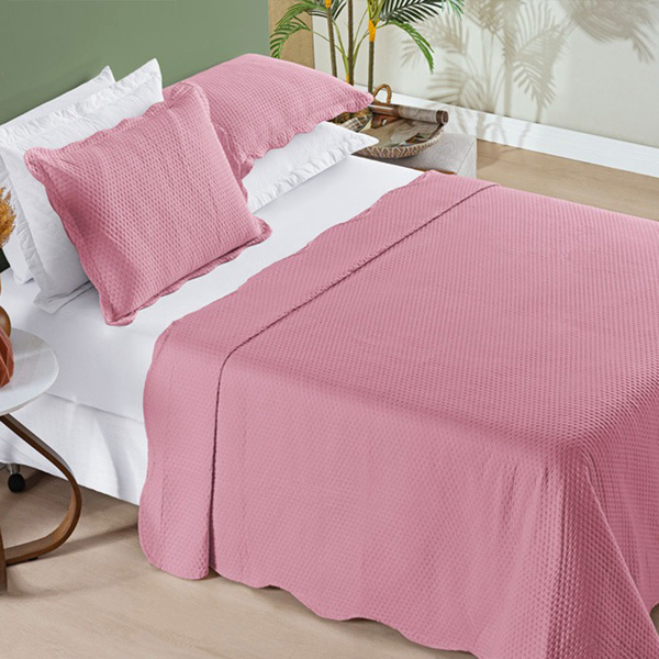 Cobre Leito Ally Original King Dupla Face Barato - Rosê - 100