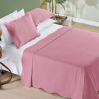 Cobre Leito Ally Original Padrão Dupla Face Barato - Rosê - 1