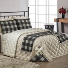 Cobre Leito Amaro Casal Queen 8 Peças Dupla Face Preto