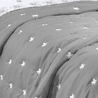 Cobre Leito Bordado Casal Queen 3 Peças Cinza Micropercal 200