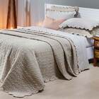 Cobre Leito Bordado Super King 100% Algodão Percal 200 Fios 3