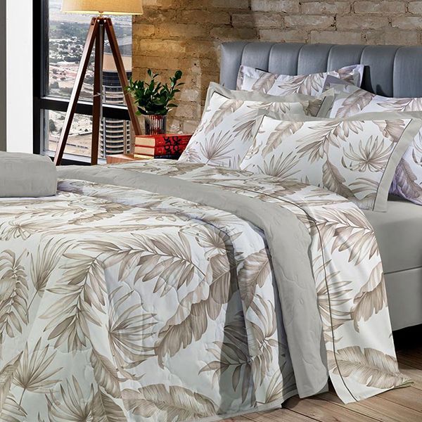 Cobre Leito Buettner Casal Percal 200 Fios Reffinata 3 Peças