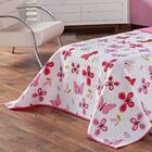 Cobre Leito Butterfly Pink Solteiro 02 Peças Dupla Face 150 F