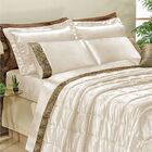 Cobre Leito Casa Show Luxuria King 9 Peças - Palha