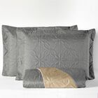 Cobre Leito Casa Show Magnum Queen Dupla Face 3 Peças - Cinza