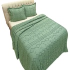 Cobre Leito Casal Bouke Dupla Face 3pçs Verde