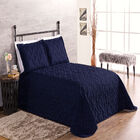 Cobre Leito Casal Clean Azul Marinho Enxovais Aquarela 3 Peças