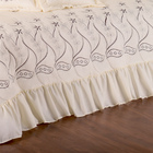 Cobre Leito Casal King Size Alice  07 Peças Palha [f101]