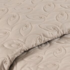 Cobre Leito Casal Padrão Bordado Cáqui Micropercal 200 Fios +