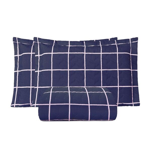 Cobre Leito Casal Padrão Essencialle 150 Fios 3 Peças - Grid