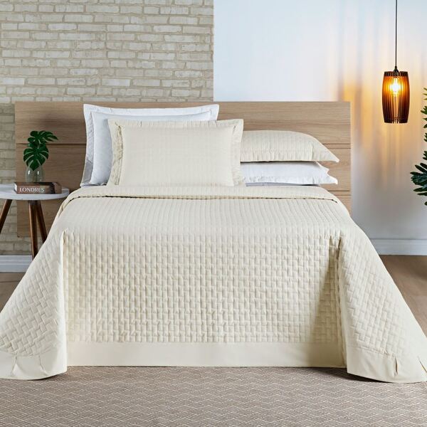 Cobre Leito Casal Padrão Madri Percal 200 Fios 100% Algodão 3