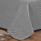 Cobre Leito Casal Padrão Pratic Lisa 3 Peças - Cinza