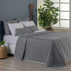 Cobre Leito Casal Padrão Urbany Bordado Hipercal 400 Fios 7 P