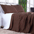 Cobre Leito Casal Queen 3 Peças Chocolate 2,40m X 2,55m Com P